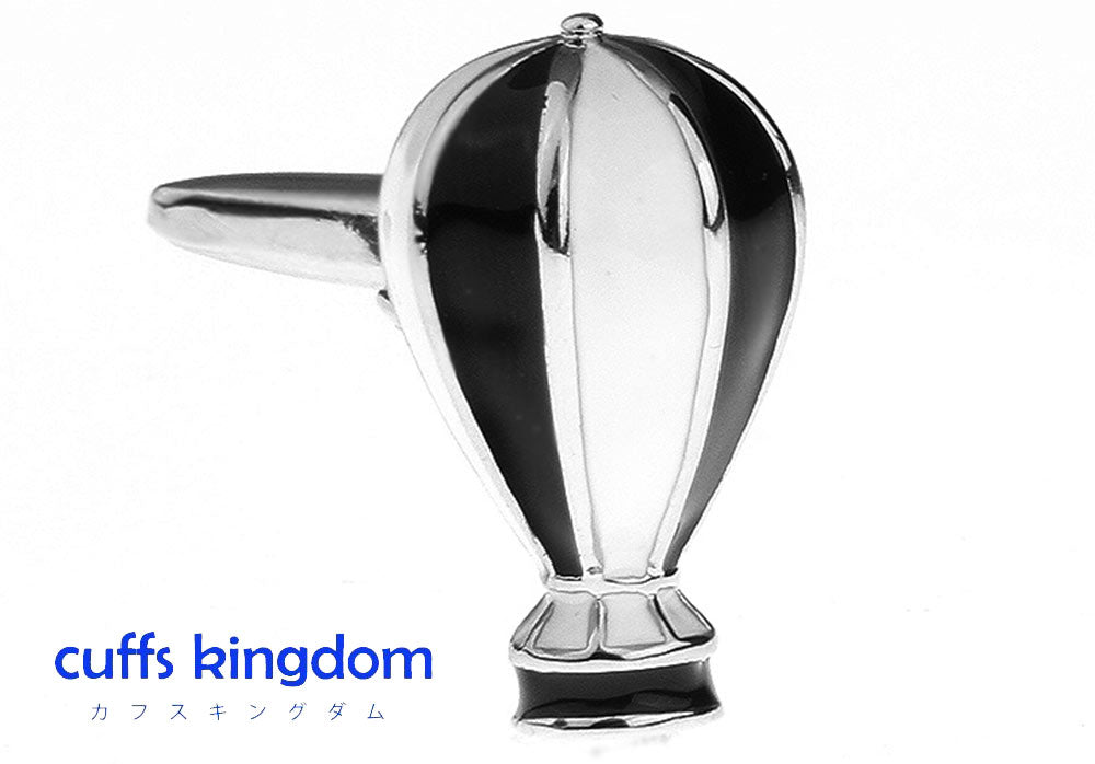 白-ｘ-黒-熱気球-カフスボタン-白-系-ホワイト-男女-カフリングス-営業マン-おしゃれ-かわいい-ユニーク-結婚式-カジュアル-シンプル-スーツ-人気-プレゼント-ギフト-入園式-入学式-成人式