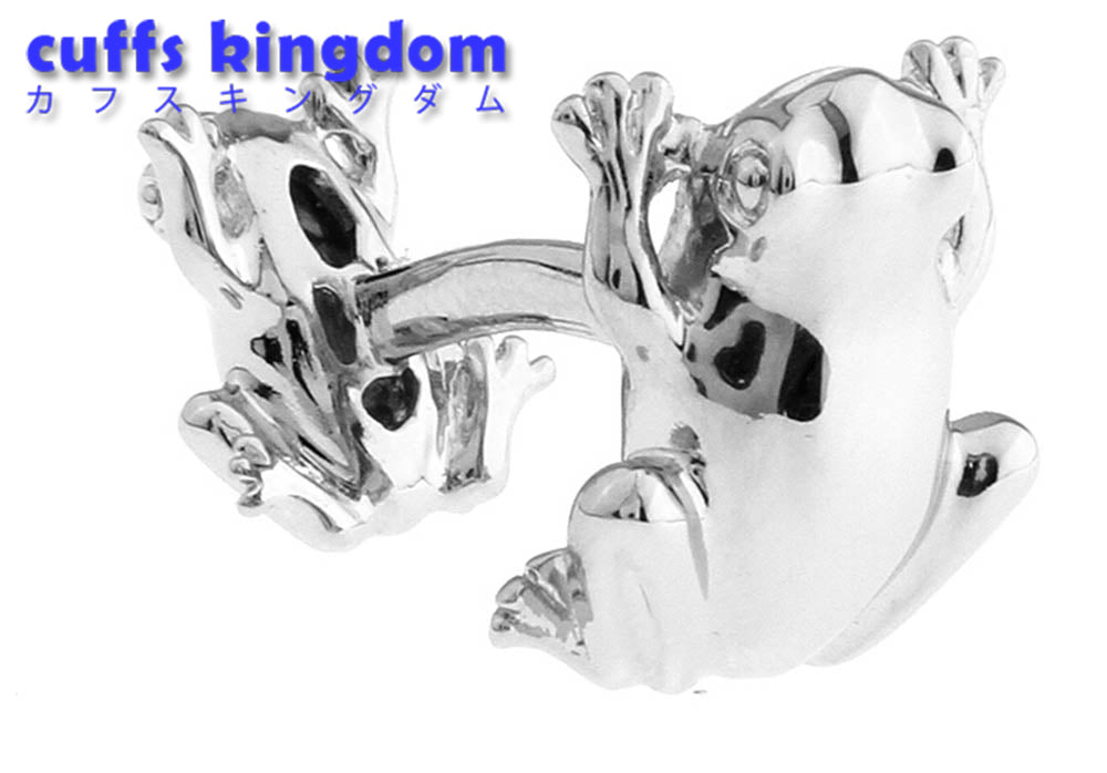 親子-ガエル-ｗ-オーナメント-カフスボタン-銀-色系-男女-カフリングス-営業マン-おしゃれ-かわいい-結婚式-カジュアル-シンプル-スーツ-人気-プレゼント-ギフト-入園式-入学式-成人式