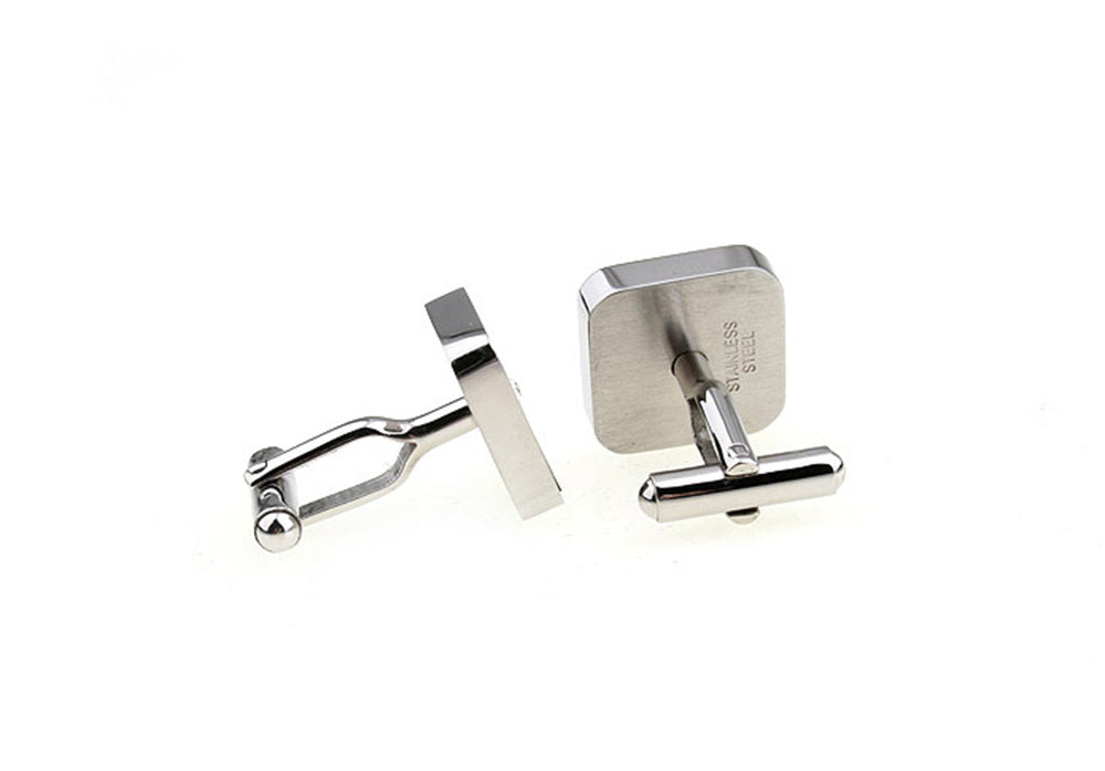 木目-ワンポイント-アクセント-カフスボタン-brown-落ち着く-男女-カフリングス-四角-大人-お洒落-カフス専門店