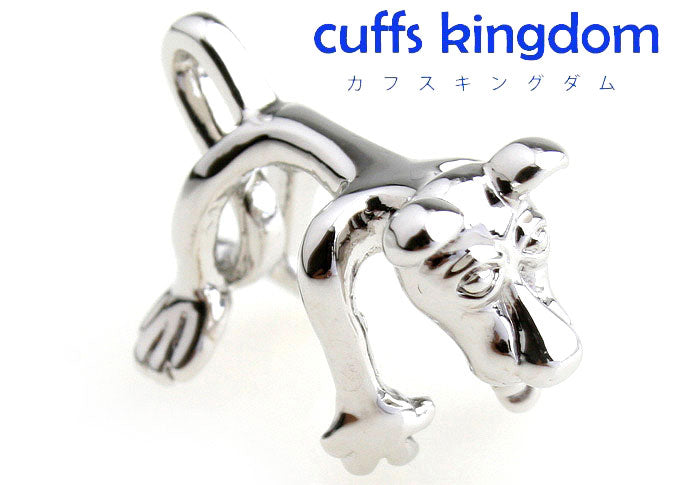 特殊-カフスボタン-犬の腹部で留めちゃいます-銀色系-男女-カフリングス-営業マン-おしゃれ-かわいい-結婚式-カジュアル-シンプル-スーツ-人気-プレゼント-ギフト-入園式-入学式-成人式