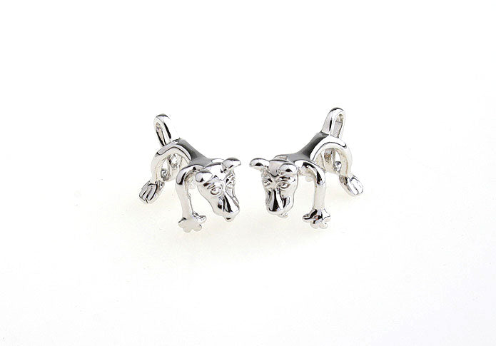 特殊-カフスボタン-犬の腹部で留めちゃいます-銀色系-男女-カフリングス-営業マン-おしゃれ-かわいい-結婚式-カジュアル-シンプル-スーツ-人気-プレゼント-ギフト-入園式-入学式-成人式