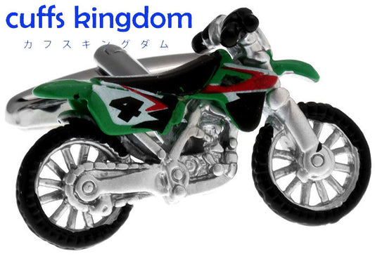 モトクロス-バイク-カフスボタン-緑系-グリーン-男女-カフリングス-営業マン-おしゃれ-かわいい-結婚式-カジュアル-かっこいい-スーツ-人気-プレゼント-ギフト-入園式-入学式-成人式
