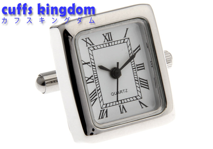 時計-機能付き-アナログ-時計-銀-カフスボタン-銀色系-男女-カフリングス-営業マン-おしゃれ-かわいい-結婚式-カジュアル-シンプル-スーツ-人気-プレゼント-ギフト-入園式-入学式-成人式