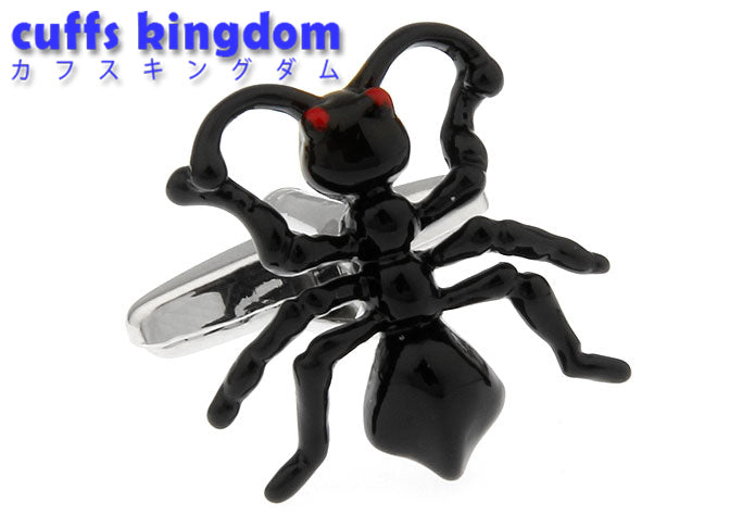 蟻-型-カフリングス-ブラック-カフスボタン-黒系-ブラック-男女-カフリングス-営業マン-おしゃれ-かわいい-結婚式-カジュアル-シンプル-スーツ-人気-プレゼント-ギフト-入園式-入学式-成人式