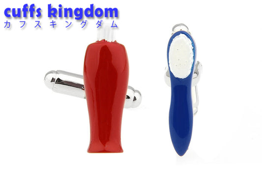 歯ブラシ-と-歯磨き粉-カフスボタン-青系-ブルー-男女-カフリングス-営業マン-おしゃれ-かわいい-結婚式-カジュアル-ユニーク-スーツ-人気-プレゼント-ギフト-入園式-入学式-成人式