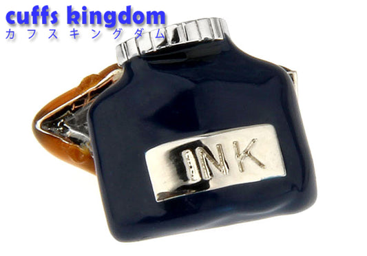 留め具-オシャレ-万年筆-インク-カフスボタン-青系-ブルー-男女-カフリングス-営業マン-おしゃれ-かわいい-結婚式-カジュアル-ユニーク-スーツ-人気-プレゼント-ギフト-入園式-入学式-成人式-父の日