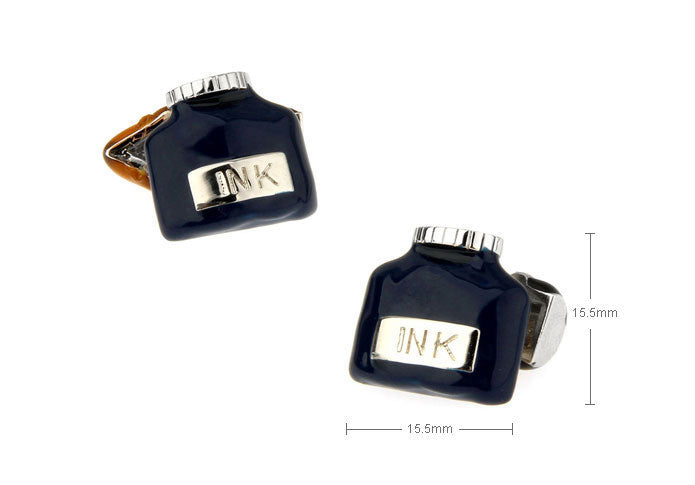 留め具-オシャレ-万年筆-インク-カフスボタン-青系-ブルー-男女-カフリングス-営業マン-おしゃれ-かわいい-結婚式-カジュアル-ユニーク-スーツ-人気-プレゼント-ギフト-入園式-入学式-成人式-父の日