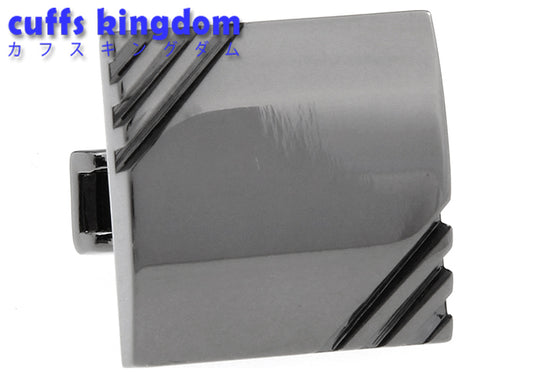 ビジネス-スクエアー-ブラック-カフスボタン-黒色-ダーク系-男性-重量感-カフリングス-クール系-スクエア-おしゃれ-ギフト