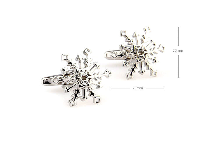 氷の結晶-カフスボタン-銀色-系-男女-カフリングス-営業マン-おしゃれ-かわいい-結婚式-カジュアル-シンプル-スーツ-人気-プレゼント-ギフト-入園式-入学式-成人式