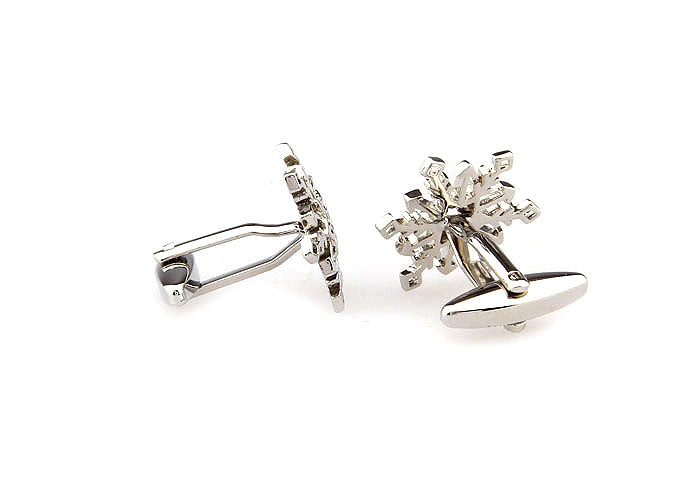 氷の結晶-カフスボタン-銀色-系-男女-カフリングス-営業マン-おしゃれ-かわいい-結婚式-カジュアル-シンプル-スーツ-人気-プレゼント-ギフト-入園式-入学式-成人式