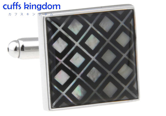 格子柄-黒-カフスボタン-ブラック-カフスボタン-黒系-男女-カフリングス-営業マン-おしゃれ-かわいい-結婚式-カジュアル-シンプル-スーツ-人気-プレゼント-ギフト-入園式-入学式-成人式