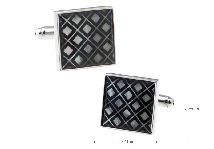 格子柄-黒-カフスボタン-ブラック-カフスボタン-黒系-男女-カフリングス-営業マン-おしゃれ-かわいい-結婚式-カジュアル-シンプル-スーツ-人気-プレゼント-ギフト-入園式-入学式-成人式