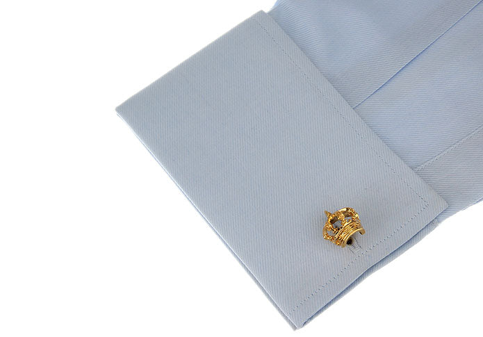 立体的-クラウン-金色-カフスボタン-ゴールド-系-おしゃれ-男女-カフリングス-王冠-個性-フォーマル-結婚式-プレゼント-カフス専門店