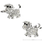 きらきら-わんちゃん-銀色-カフスボタン-銀色系-男女-カフリングス-営業マン-おしゃれ-かわいい-結婚式-カジュアル-豪華-スーツ-人気-プレゼント-ギフト-入園式-入学式-成人式