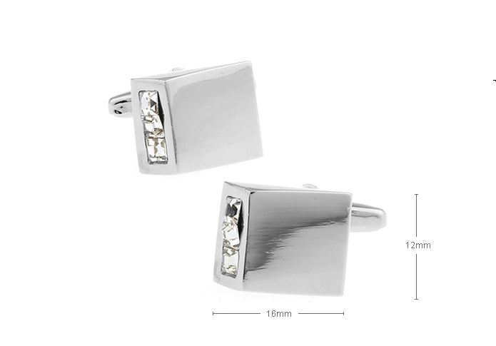 楔形-ハイレベル-デザイン-白色-カフスボタン-銀色系-男女-カフリングス-営業マン-おしゃれ-かわいい-結婚式-カジュアル-シンプル-スーツ-人気-プレゼント-ギフト-入園式-入学式-成人式