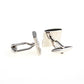 ２ライン-シェル-白色-カフスボタン-白-系-ホワイト-男女-カフリングス-営業マン-おしゃれ-かわいい-カジュアル-シンプル-スーツ-人気-プレゼント-ギフト-入園式-入学式-成人式-結婚式