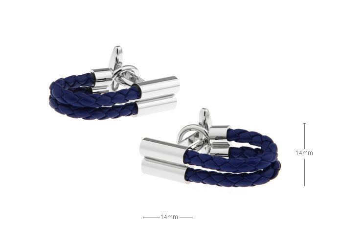 編み込み-フェイクレザー-青色-カフスボタン-青系-ブルー-男女-カフリングス-営業マン-おしゃれ-かわいい-結婚式-カジュアル-シンプル-スーツ-人気-プレゼント-ギフト-入園式-入学式-成人式