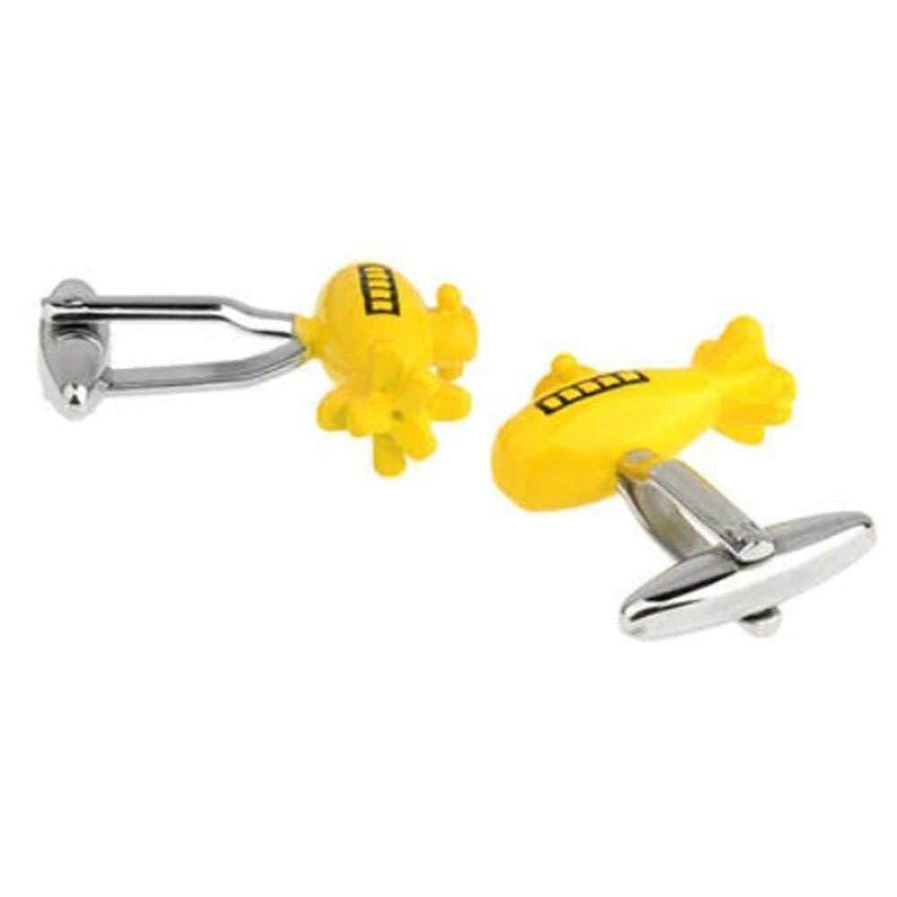 黄色い-飛行船-カフスボタン-黄-系-イエロー-男女-カフリングス-営業マン-おしゃれ-かわいい-結婚式-カジュアル-シンプル-ユニーク-スーツ-人気-プレゼント-ギフト-入園式-入学式-成人式