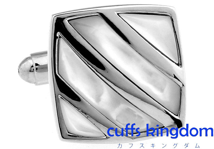 曲線-シェル-カフスボタン-白系-ホワイト-男女-カフリングス-営業マン-かわいい-結婚式-カジュアル-スーツ-人気-プレゼント-入園式-入学式-成人式