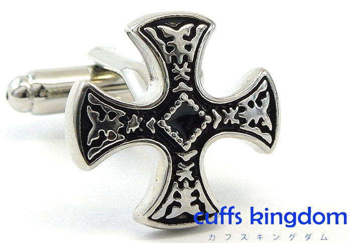 シルバーアクセ-風-クロス-カフスボタン-ブラック-カフスボタン-黒-系-男女-カフリングス-営業マン-おしゃれ-かわいい-結婚式-カジュアル-シンプル-スーツ-人気-プレゼント-ギフト-入園式-入学式-成人式