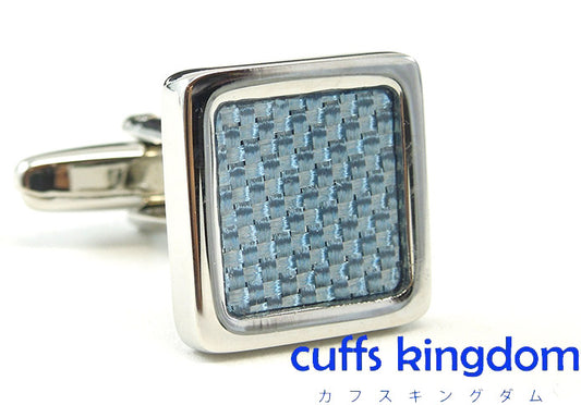 編み模様-水色-カフスボタン-青系-ブルー-男女-カフリングス-営業マン-おしゃれ-かわいい-結婚式-カジュアル-シンプル-スーツ-人気-プレゼント-ギフト-入園式-入学式-成人式