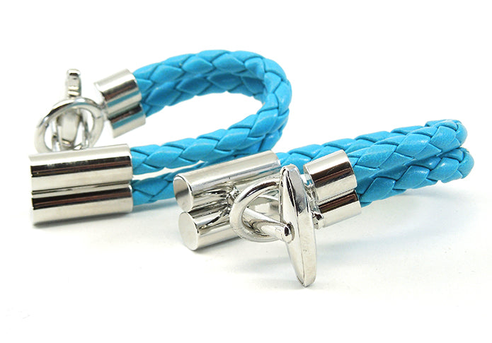 編み込み-フェイク-レザー-スカイブルー-カフスボタン-青系-ブルー-男女-カフリングス-営業マン-おしゃれ-かわいい-結婚式-カジュアル-スーツ-人気-プレゼント-ギフト-入園式-入学式-成人式