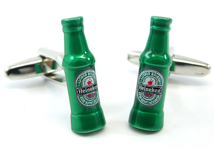 瓶ビール-緑-カフスボタン-緑系-グリーン-男女-カフリングス-営業マン-おしゃれ-かわいい-結婚式-カジュアル-シンプル-ユニーク-スーツ-人気-プレゼント-ギフト-入園式-入学式-成人式