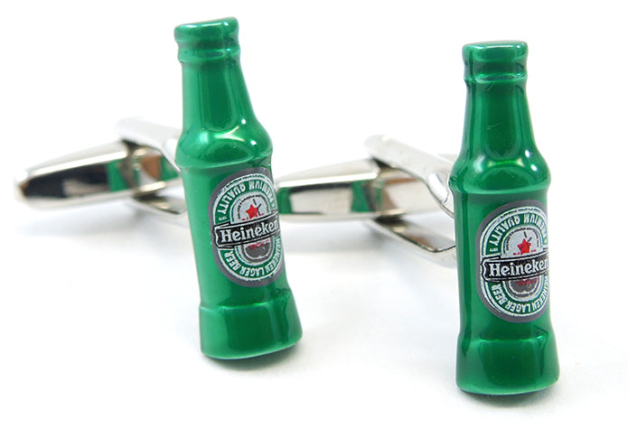 瓶ビール-緑-カフスボタン-緑系-グリーン-男女-カフリングス-営業マン-おしゃれ-かわいい-結婚式-カジュアル-シンプル-ユニーク-スーツ-人気-プレゼント-ギフト-入園式-入学式-成人式