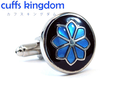多角-模様-結晶-黒-水色-カフスボタン-水色系-男女-カフリングス-営業マン-おしゃれ-かわいい-カジュアル-シンプル-スーツ-人気-プレゼント-ギフト-入園式-入学式-成人式