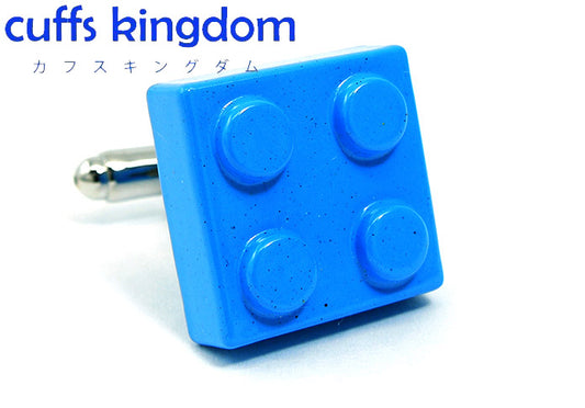 ブロック-水色-カフスボタン-青色系-男女-カフリングス-営業マン-おしゃれ-かわいい-カジュアル-シンプル-スーツ-人気-プレゼント-ギフト-カフス専門店