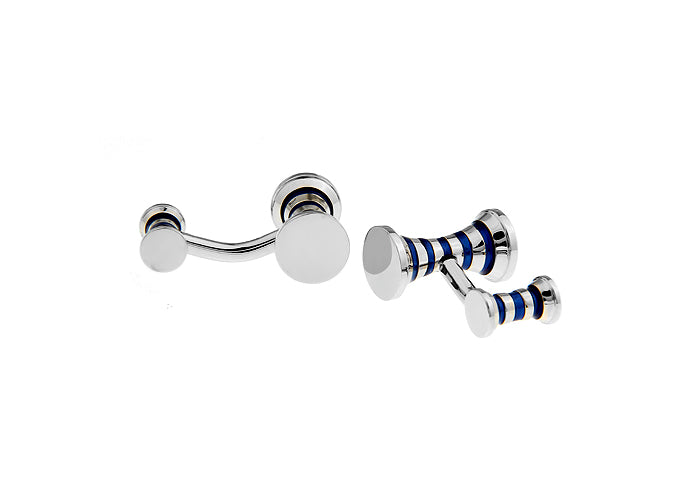 留め具も同デザイン-青色-カフスボタン-ブルー-男女-カフリングス-営業マン-おしゃれ-かわいい-結婚式-カジュアル-シンプル-スーツ-人気-プレゼント-ギフト-入園式-入学式-成人式