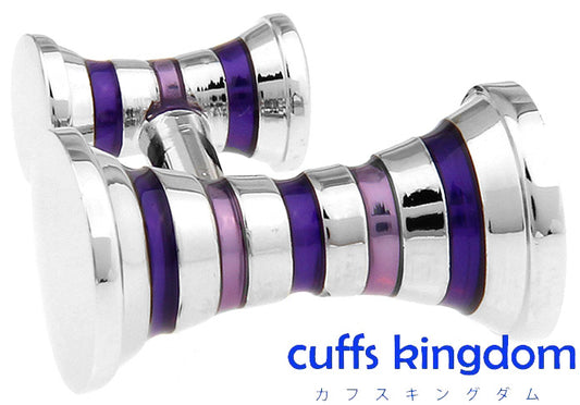 留め具も同デザイン-紫色-カフスボタン-パープル-男女-カフリングス-営業マン-おしゃれ-かわいい-結婚式-カジュアル-シンプル-スーツ-人気-プレゼント-ギフト-入園式-入学式-成人式