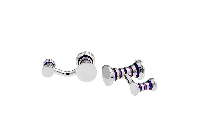 留め具も同デザイン-紫色-カフスボタン-パープル-男女-カフリングス-営業マン-おしゃれ-かわいい-結婚式-カジュアル-シンプル-スーツ-人気-プレゼント-ギフト-入園式-入学式-成人式