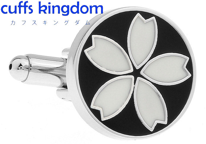 桜の花びら-黒-白-カフスボタン-ホワイト-男女-カフリングス-営業マン-おしゃれ-スーツ-人気-プレゼント-ギフト-カフス専門店
