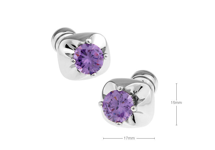 美しい-流線形-デザイン-ムラサキ-系-カフスボタン-パープル-ジュエル-男女-カフリングス-おしゃれ-スーツ-人気-プレゼント-ギフト-結婚式-入学式-成人式-カフス専門店