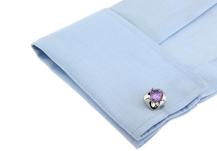 美しい-流線形-デザイン-ムラサキ-系-カフスボタン-パープル-ジュエル-男女-カフリングス-おしゃれ-スーツ-人気-プレゼント-ギフト-結婚式-入学式-成人式-カフス専門店