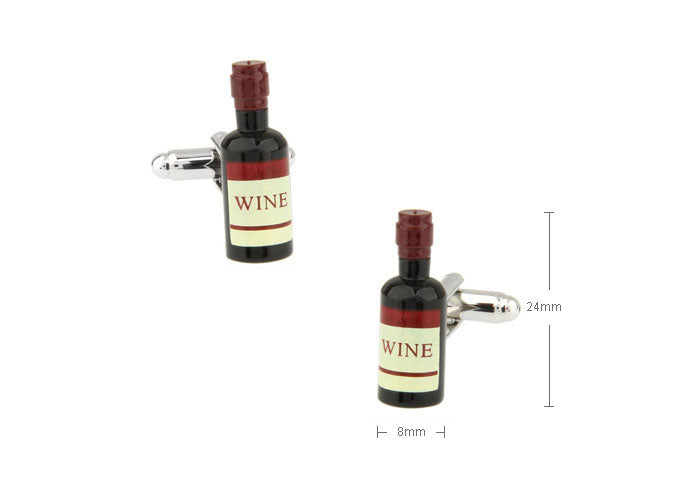 赤-ワイン-瓶-ラベル-着色-カフスボタン-レッド-男女-カフリングス-食べ物-趣味-スーツ-大人気-おしゃれ-個性-プレゼント-ギフト-カフス専門店