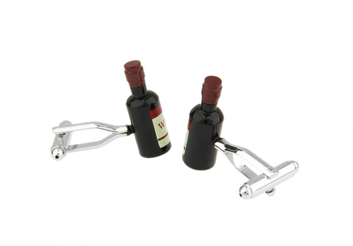 赤-ワイン-瓶-ラベル-着色-カフスボタン-レッド-男女-カフリングス-食べ物-趣味-スーツ-大人気-おしゃれ-個性-プレゼント-ギフト-カフス専門店