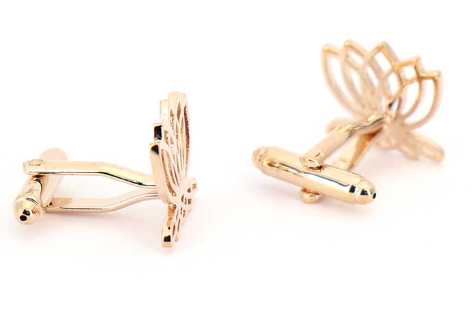 蓮の花-モチーフ-宗教-銅色-カフスボタン-brown-落ち着く-男女-カフリングス-プレゼント-人気-個性-おしゃれ-結婚式-カフス専門店