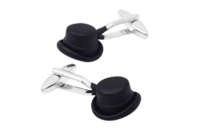 紳士-ハット-黒色-カフスボタン-ブラック-男女-カフリングス-スーツ-人気-プレゼント-おしゃれ-かわいい-おもしろ-ギフト-カフス専門店
