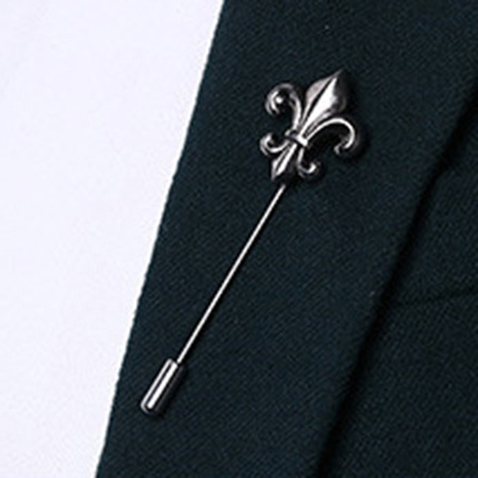 百合-の-スーツ-アクセ-銀色-ラペルピン-おしゃれ-かわいい-プレゼント-高級感-メンズ-お礼-ギフト-アクセサリ