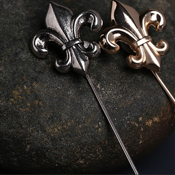 百合-の-スーツ-アクセ-銀色-ラペルピン-おしゃれ-かわいい-プレゼント-高級感-メンズ-お礼-ギフト-アクセサリ