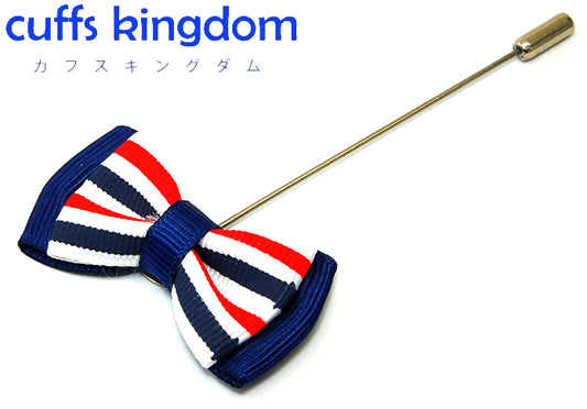 イギリス-カラー-リボン-スーツ-アクセ-銀色-ラペルピン-おしゃれ-かわいい-プレゼント-高級感-メンズ-お礼-ギフト-アクセサリ