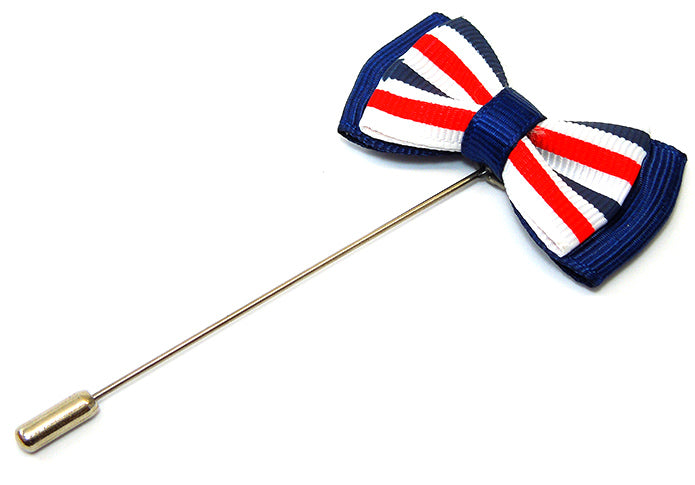 イギリス-カラー-リボン-スーツ-アクセ-銀色-ラペルピン-おしゃれ-かわいい-プレゼント-高級感-メンズ-お礼-ギフト-アクセサリ