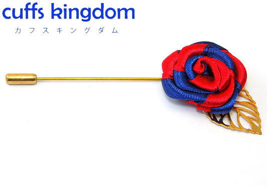 ナイロン-薔薇-青-赤-スーツ-アクセ-金針色-ラペルピン-おしゃれ-かわいい-プレゼント-高級感-メンズ-お礼-ギフト-アクセサリ