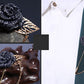 ナイロン-薔薇-モチーフ-スーツ-アクセ-藍銀色-ラペルピン-おしゃれ-かわいい-プレゼント-高級感-メンズ-お礼-ギフト-アクセサリ