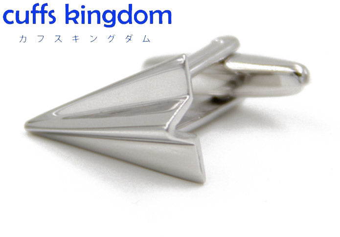 紙飛-行機-銀色-カフスボタン-シルバー-男女-カフリングス-営業マン-おしゃれ-かわいい-ユニーク-スーツ-人気-プレゼント-ギフト-カフス専門店