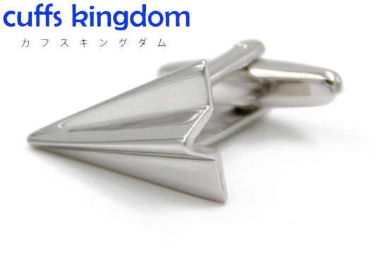 紙飛-行機-銀色-カフスボタン-シルバー-男女-カフリングス-営業マン-おしゃれ-かわいい-ユニーク-スーツ-人気-プレゼント-ギフト-カフス専門店