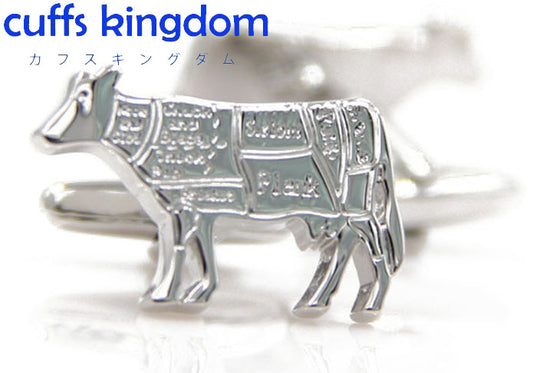 牛肉-部位-説明-カフス-銀色-カフスボタン-シルバー-男女-カフリングス-スーツ-人気-プレゼント-ギフト-動物-食べ物-カフス専門店