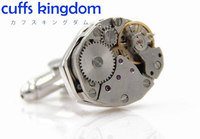 精密-機械-構造-銀色-カフスボタン-シルバー-男女-カフリングス-スーツ-人気-プレゼント-ギフト-趣味-おしゃれ-カフス専門店
